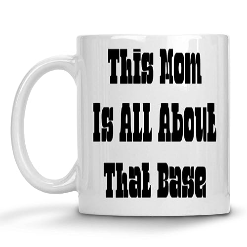 Miniatura 1 de Baseball Gift for Mom - Show Mom This Base Of Love - Framed Bat and Ball 11 Oz White Ceramic Coffee Mug