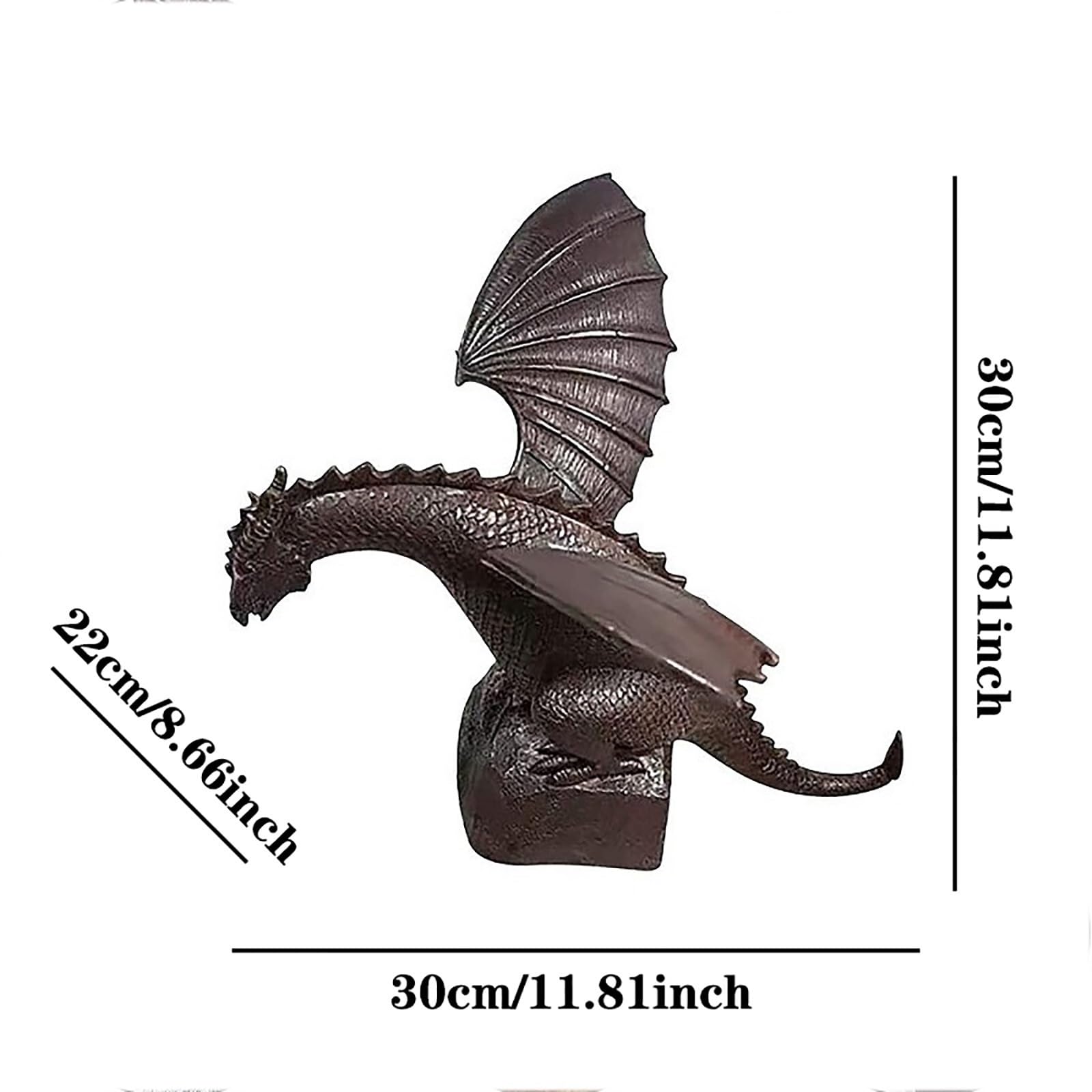 Fontana da esterno a forma di drago - Statua da giardino a forma di drago sputacchiere for laghetti koi, cortili e giochi d'acqua (design resistente alle intemperie)