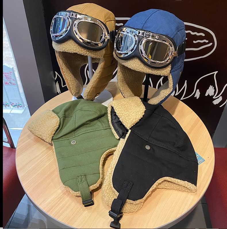 LABOU] HEHW パイロットキャップ 飛行帽 フライトキャップ 登山帽 防寒 