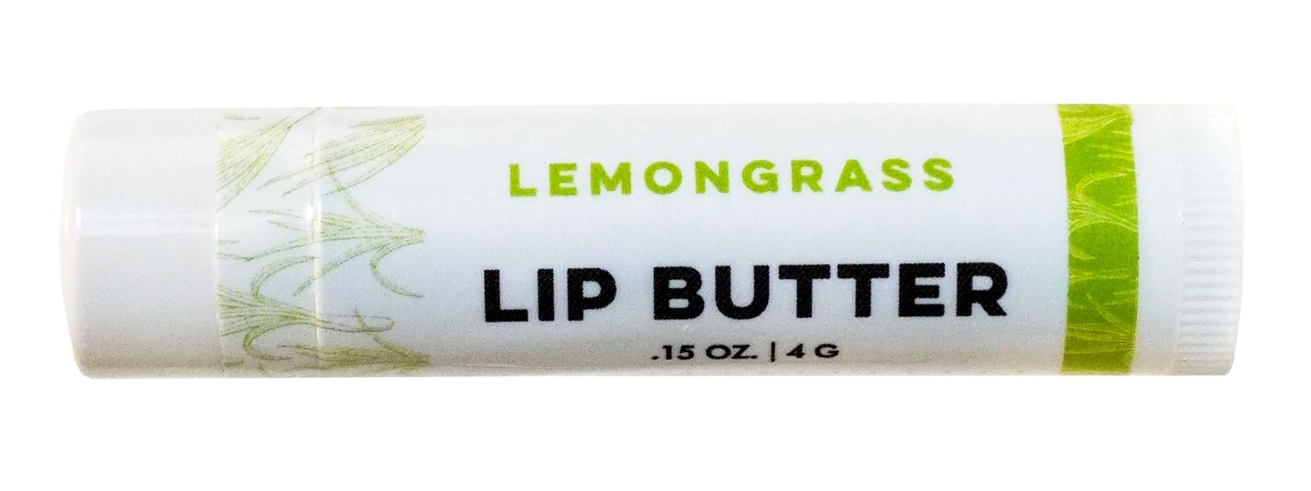 All-Natural Lemongrass Lip Butter - Organic Cold-Pressed Oils & Beeswax to Soothe & Protect - Handmade in USA by DAYSPA Body Basics