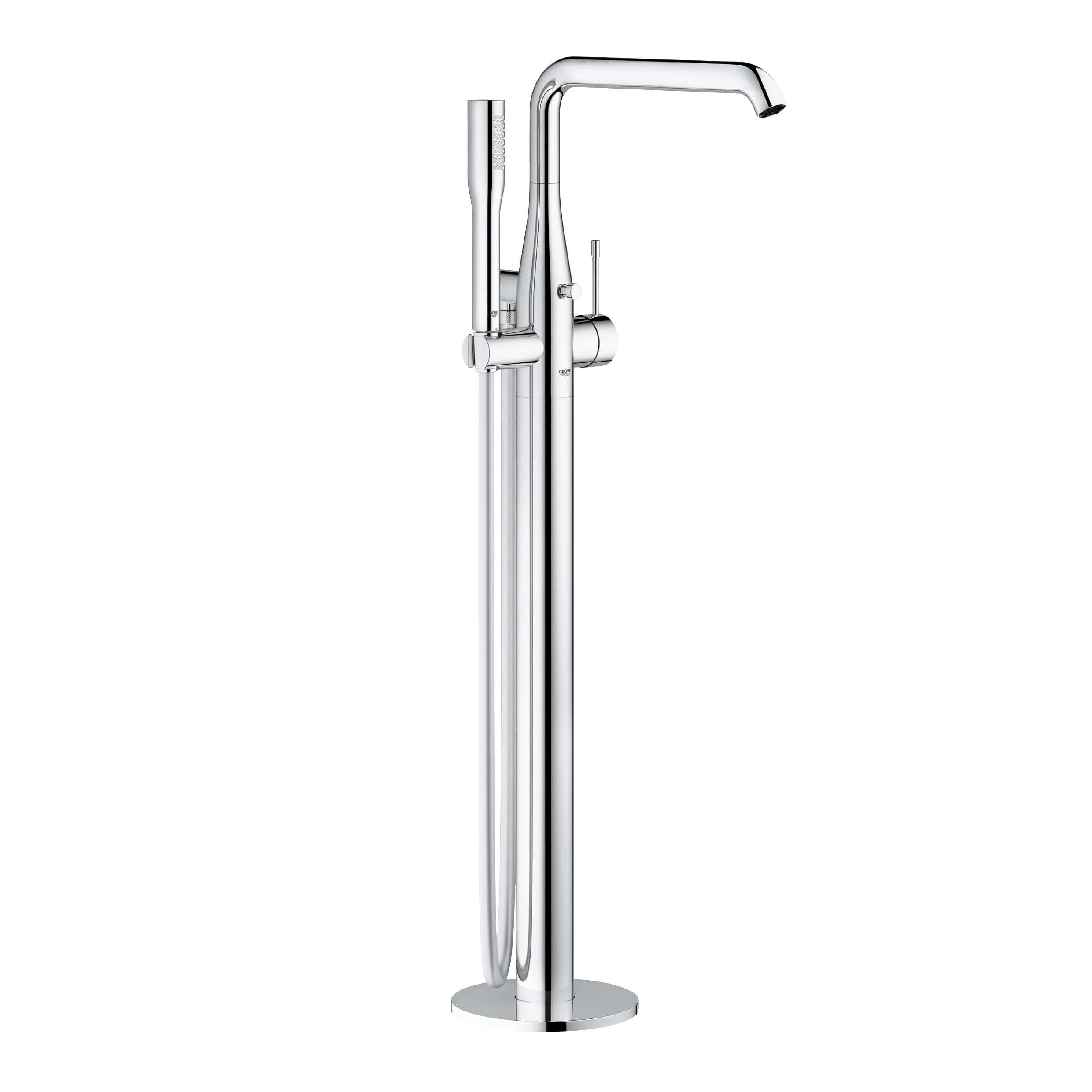 GROHE Essence Floor-Mounted Bath Filler Tap Push-Button Shower Diverter