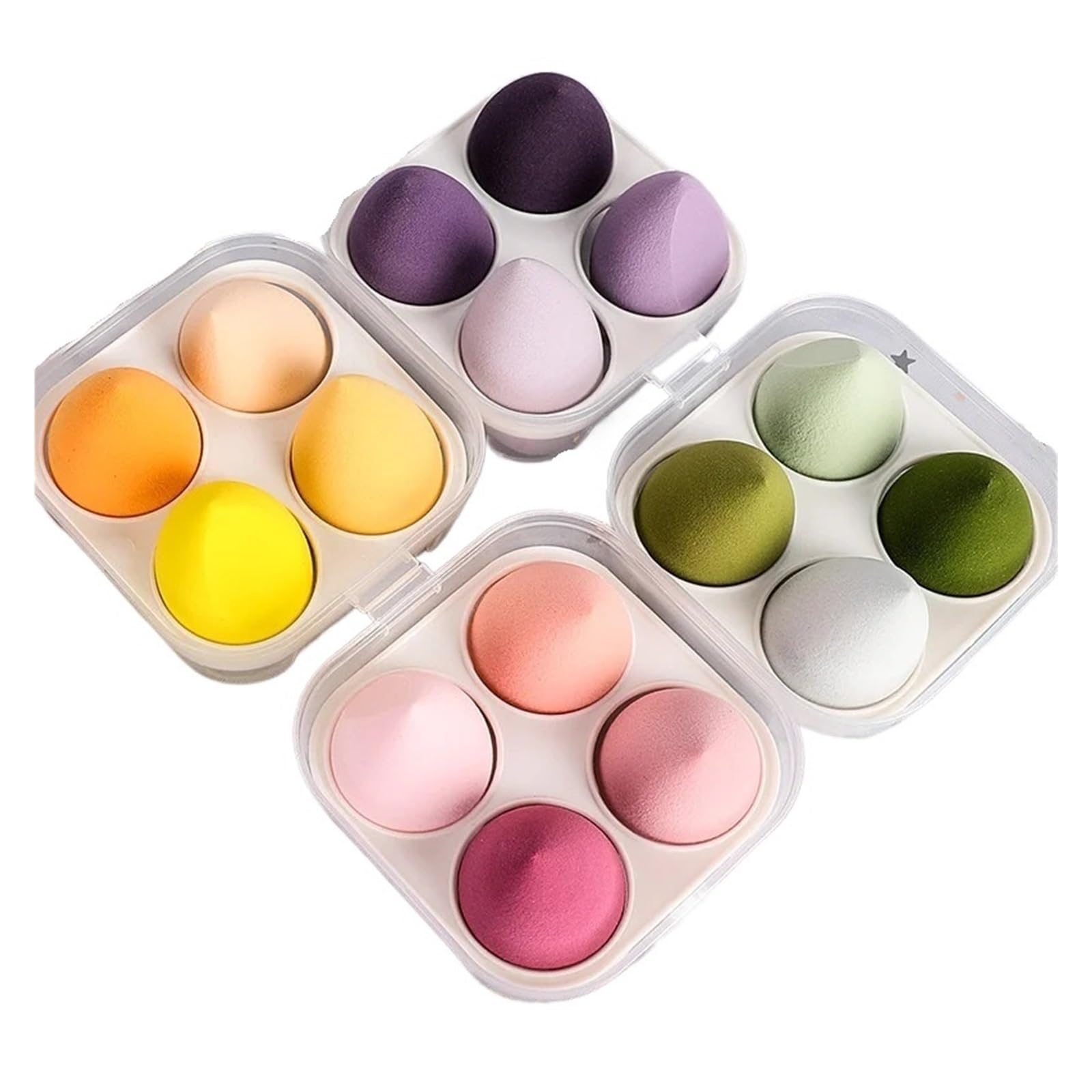 1/4/8 stücke Make-Up Schwamm Mixer Schönheit Ei Schlag Kosmetische Weiche Foundation Schwämme Pulver Schlag Weiblichen Make-Up Zubehör schönheit Zu (Color : 8pc-yellow)