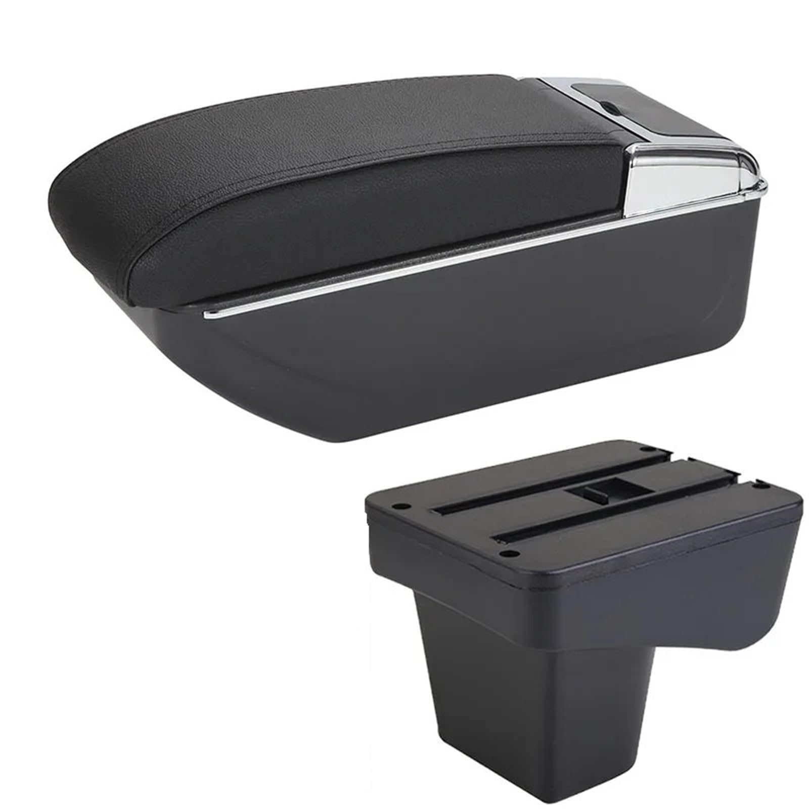 Hguvsjd Armrest Box For Suzuki For Vitara Armrest Box Central Store Content Storage Rest Modification Accessories Car Armrests(D Black line No USB)