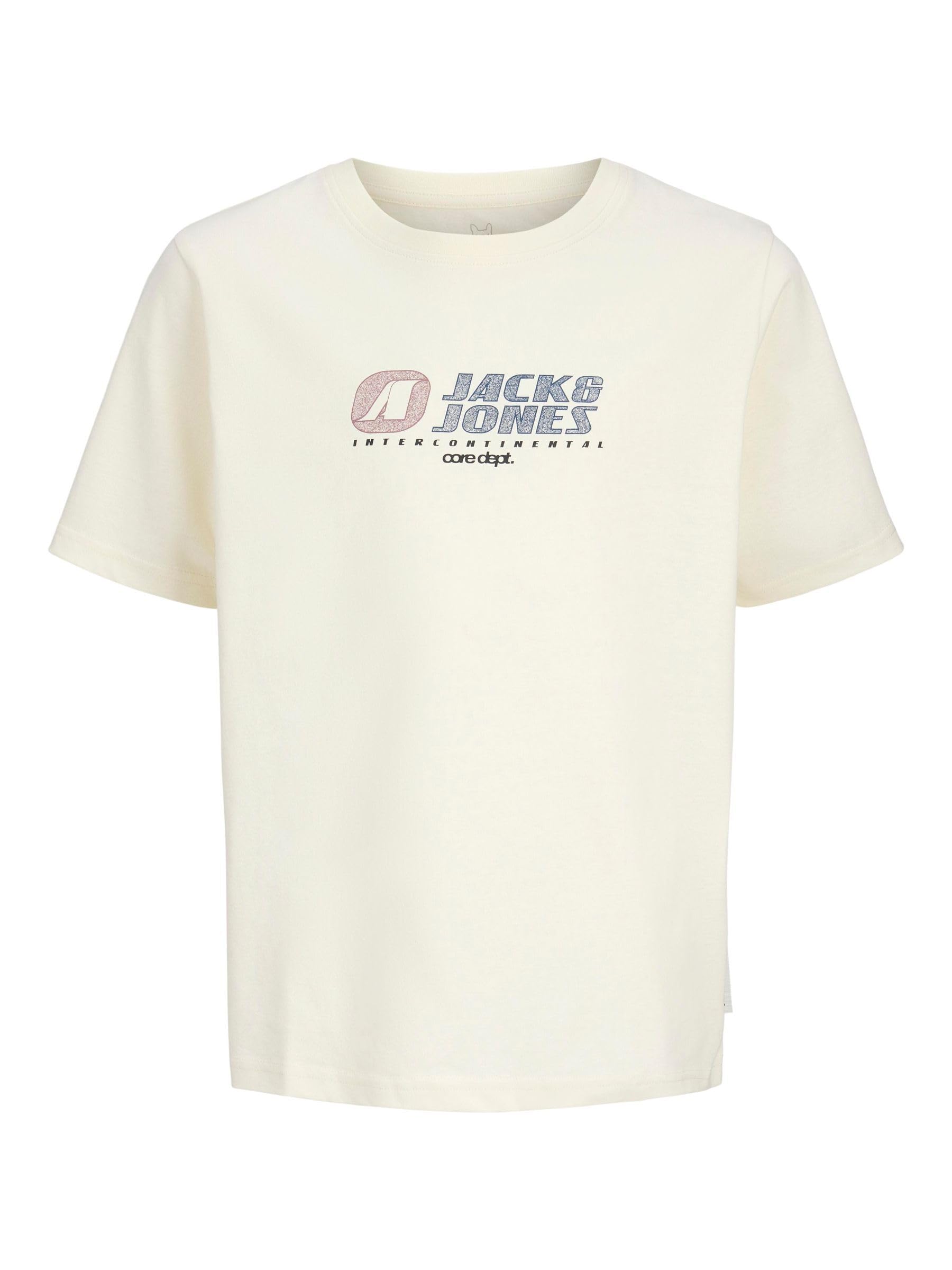 JACK & JONES Junior Jcotier Front Print Tee Ss Cn Sn Jnr, Sweet Corn, 14 Years