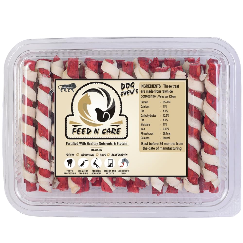 Feed N Care All Natural Ingredients Chew Stick Munchie for Dogs Mutton Flavors Chew Sticks Spiral Munchy Treat Snacks for All Breed Dogs (Spiral Mutton-1.8-KG) (B0C4LN8N37) Amazon Price History, Amazon Price Tracker