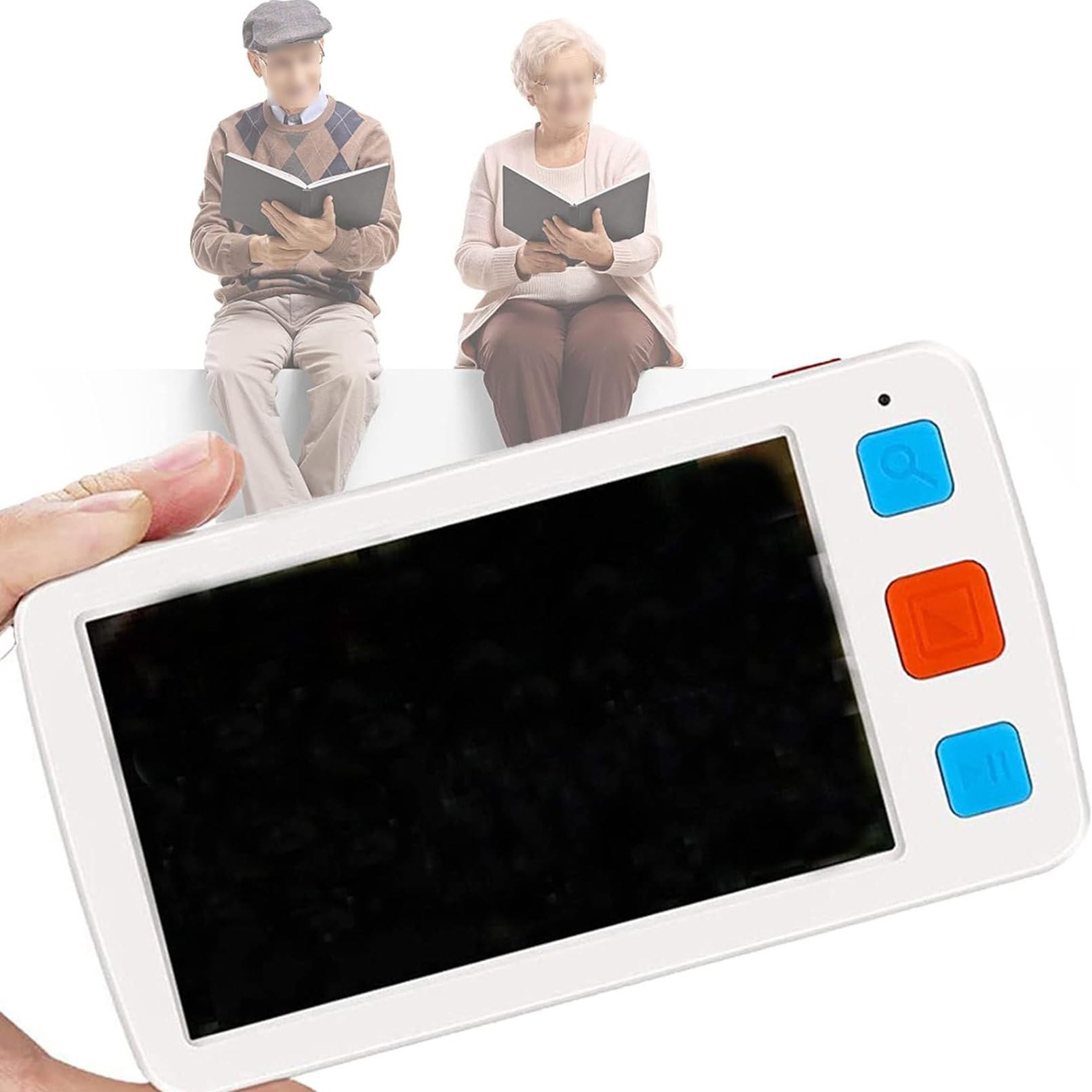 5-Calowy Ekran Lcd, PrzenośNa Cyfrowa Lupa Wideo, Elektroniczny Odczyt, Elektroniczne Pomoce Wzrokowe, 17 TrybóW KoloróW, Zoom 2x-32x, Dla SkłAdanego Uchwytu O SłAbej WidocznośCi,White