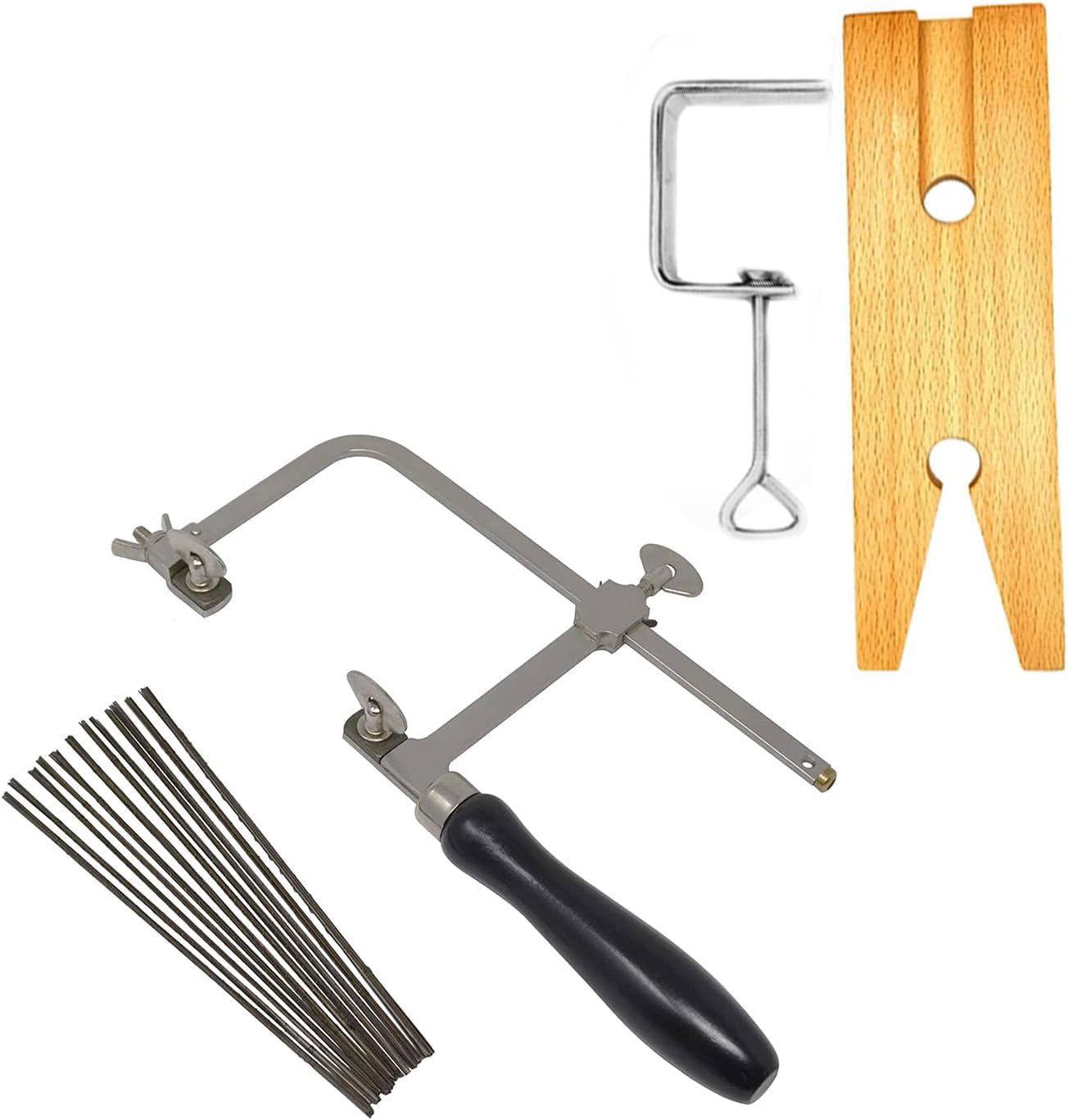 Kit de scie professionnelle 3 en 1 avec 144 lames en bois et métal pour fabrication de bijoux
