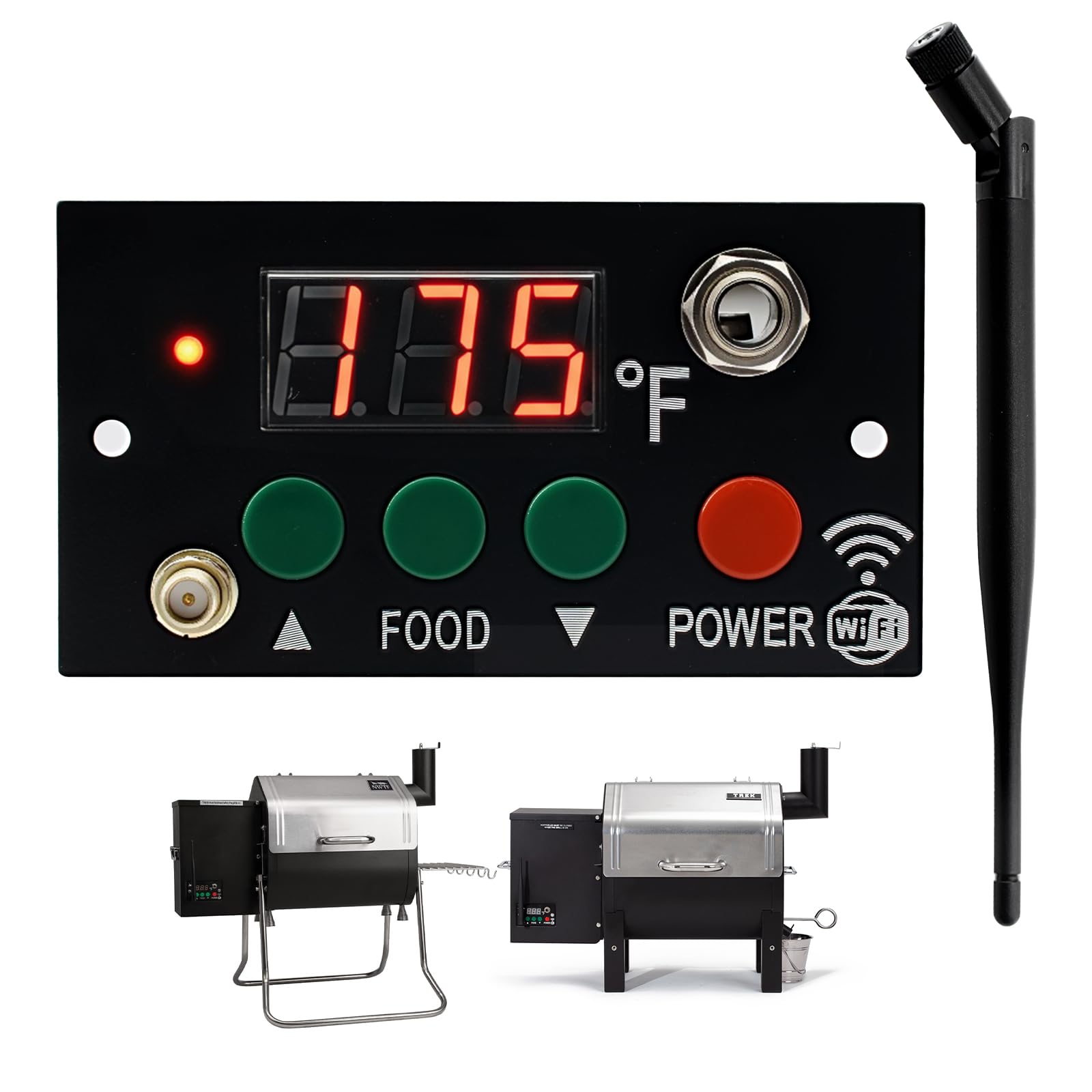 Placa de circuito de control digital con antena, compatible con Green Mountain Grills Davy Crockett Prime & Trek con WiFi, número de pieza P1010/P-1751