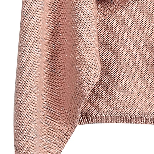 Girls Draped Knit Cardigan, Pink- 2-4 Years2