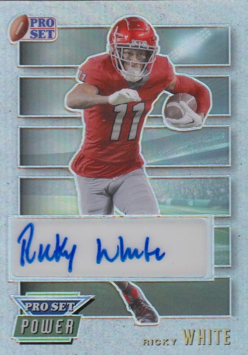 Football Trading Card 2024 Pro Set Metal Power Autograph Prismatic Silver #PW-RW1 Ricky White NM Near Mint Auto 15/15