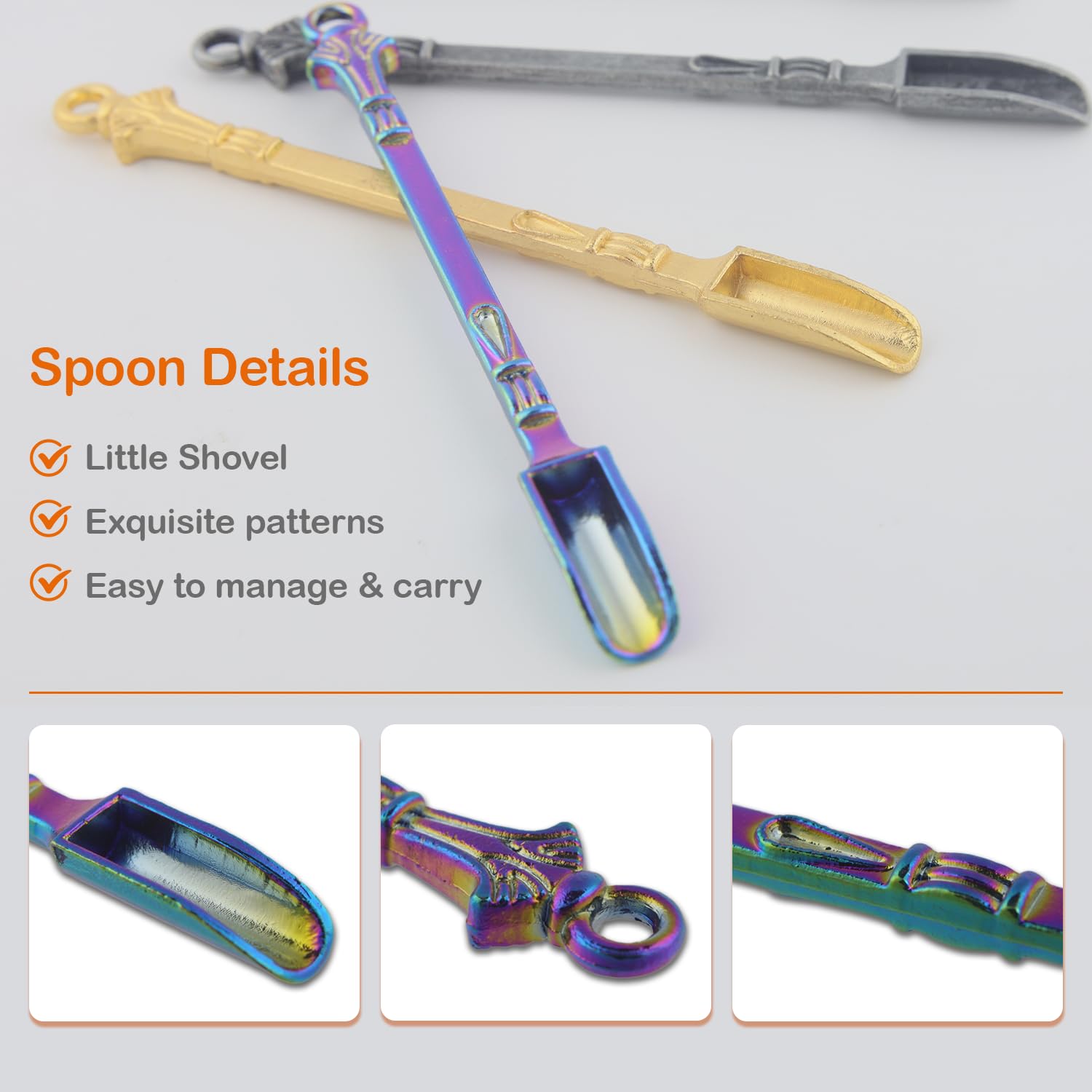 Tiny Metal Spoon For Aquarium Fish Food - Mini Scoop Shovel For Small Items