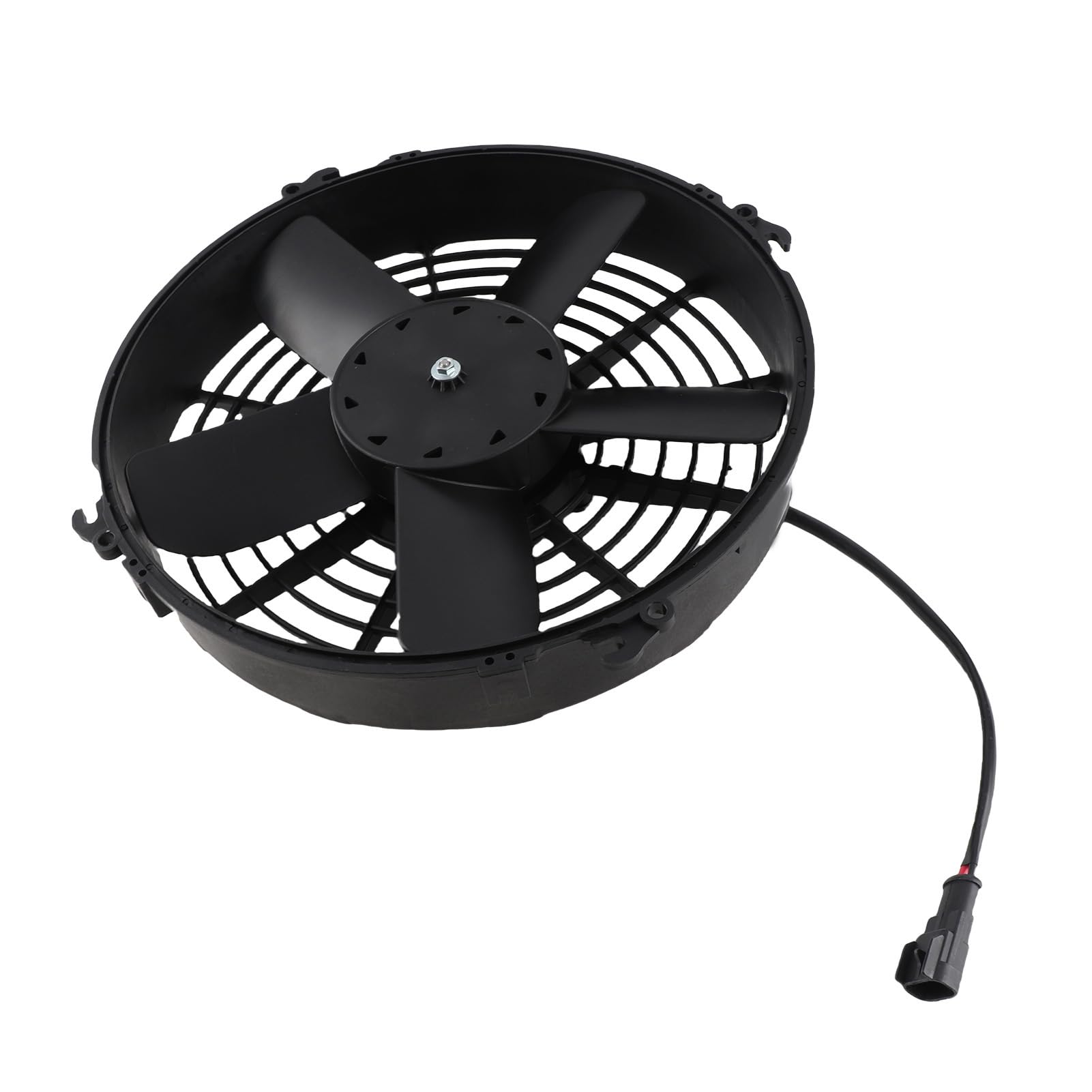 Jiawu Elektryczny Wentylator Chłodzący Skraplacza AC, 330 Mm 24 V 160 W 5 łopatek Wentylator Chłodnicy Skraplacza, Chłodnicy Międzystopniowej o Kompaktowej, Smukłej Konstrukcji Łatwa Instalacja W