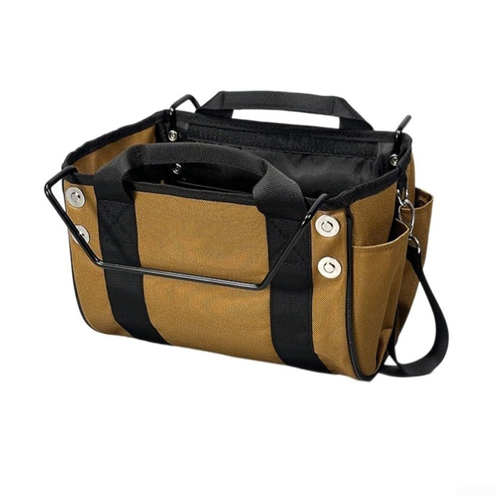 Sac à outils robuste en tissu Oxford 1200D imperméable – Design échelle de fermeture – Solution de rangement spacieuse pour entrepreneurs – Plateau fourre-tout portable