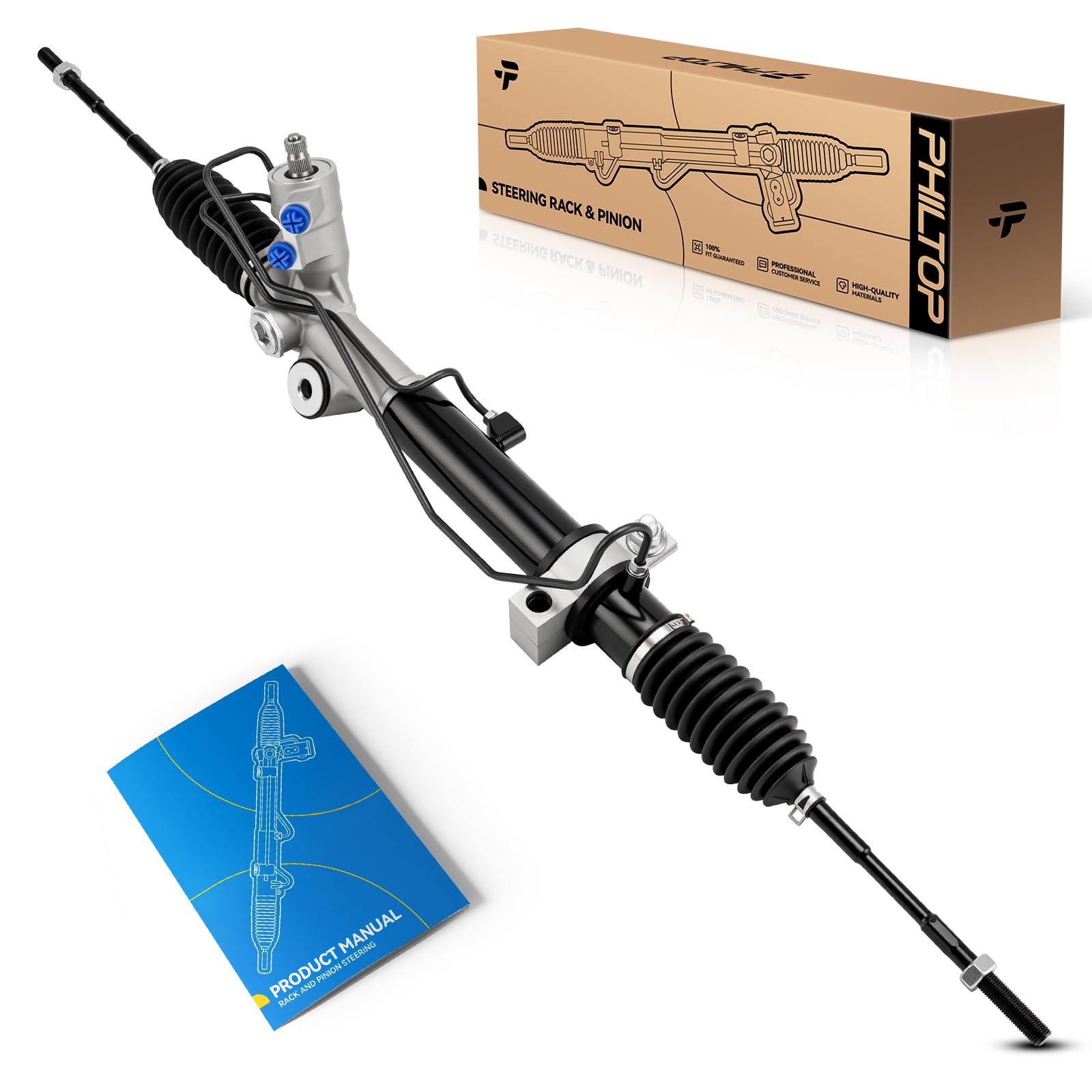 PHILTOP Hydraulic Power Rack and Pinion Assembly Replacement For Nissan Murano 2005 2006 2007 3.5L V6 AWD, 263040