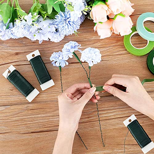 green floral wire 3 pack 117 yards 22 gauge flexible paddle wire for crafts christmas wreaths treegarland and floral arrangements