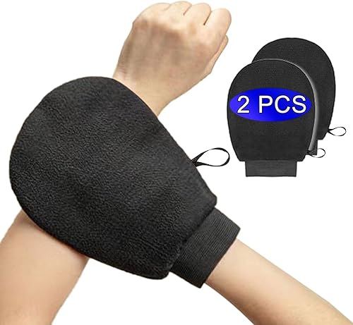Miniatura 1 de Guantes exfoliantes, 2 unidades, guantes de exfoliante corporal para baño o ducha, herramienta exfoliante de limpieza profunda para hombres y