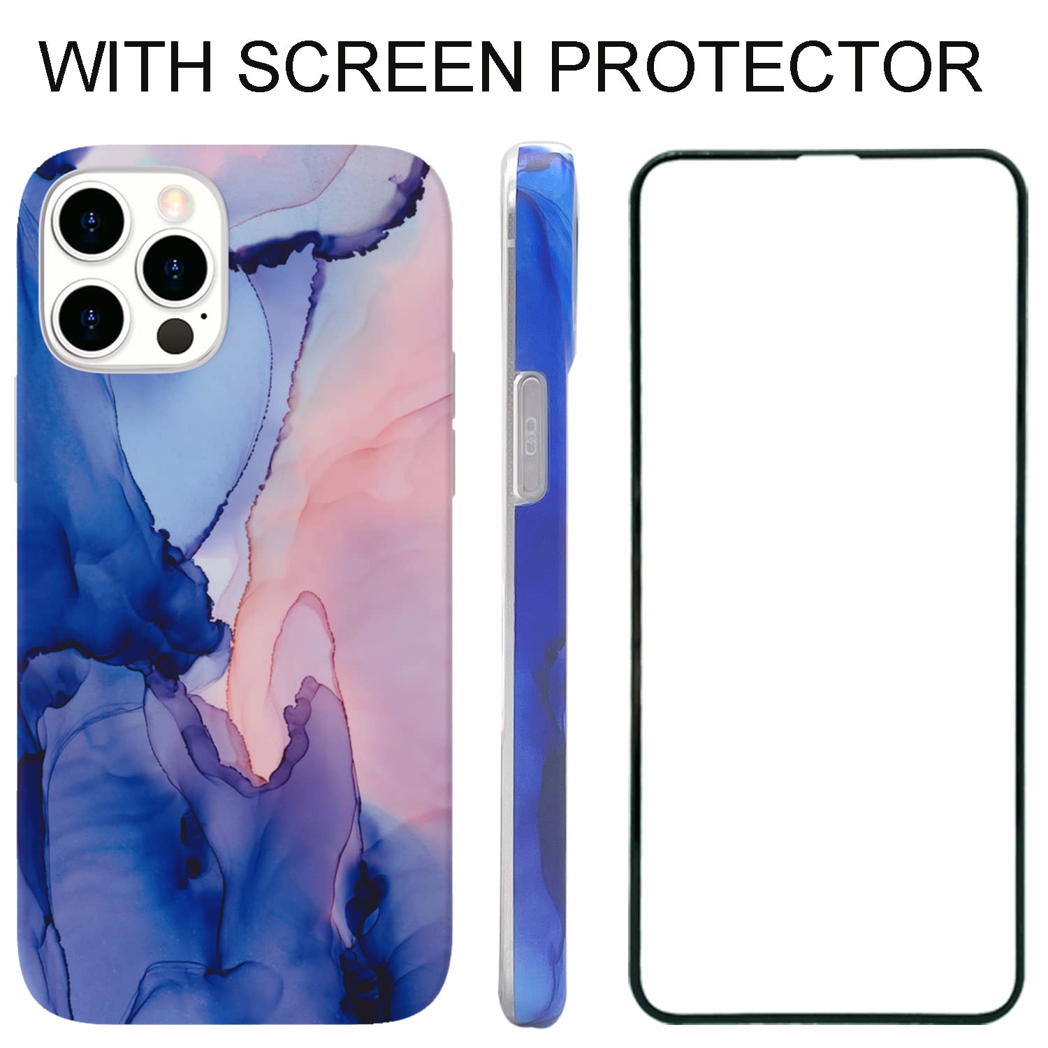 Coque IPhone 12 Magnétique Noire/Rose - Protection Anti-Choc Mince Et Robuste
