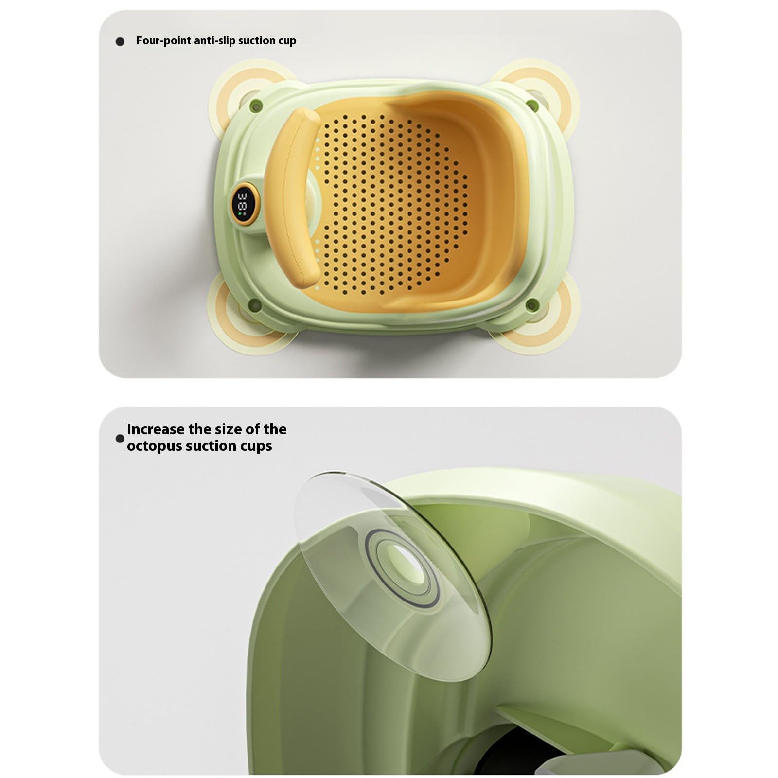 Asiento De Baño De Bebé Portátil Diseño Que Ahorra Espacio Y Montaje En Pared Con Alerta De Calor Inteligente Silla De Baño Infantil Montada En La Pared