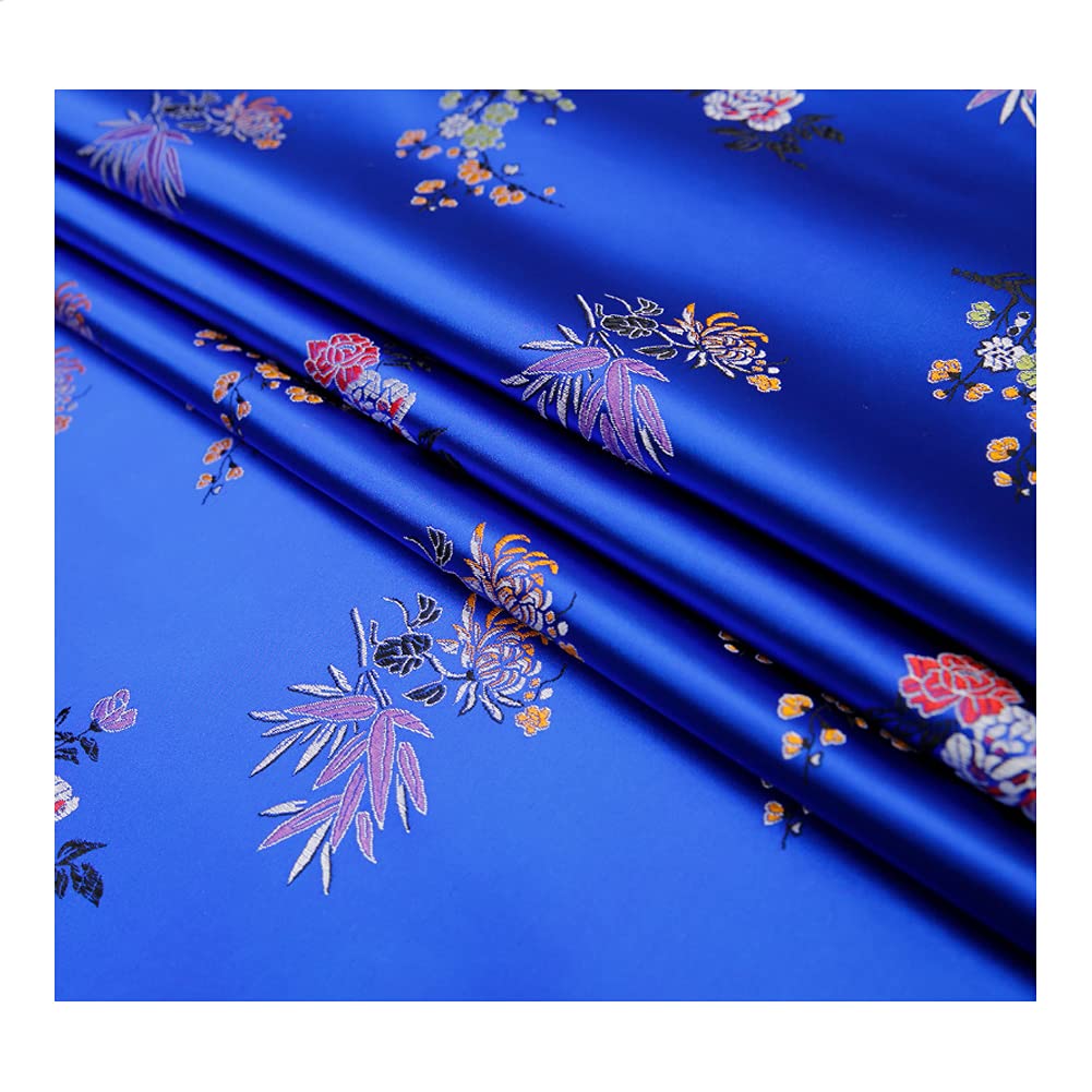 Goonsds M Brocade Silk Fabric Satin Flower Fabrics For Sewing Aterial For Diy Dress Fabric Wedding Costume,