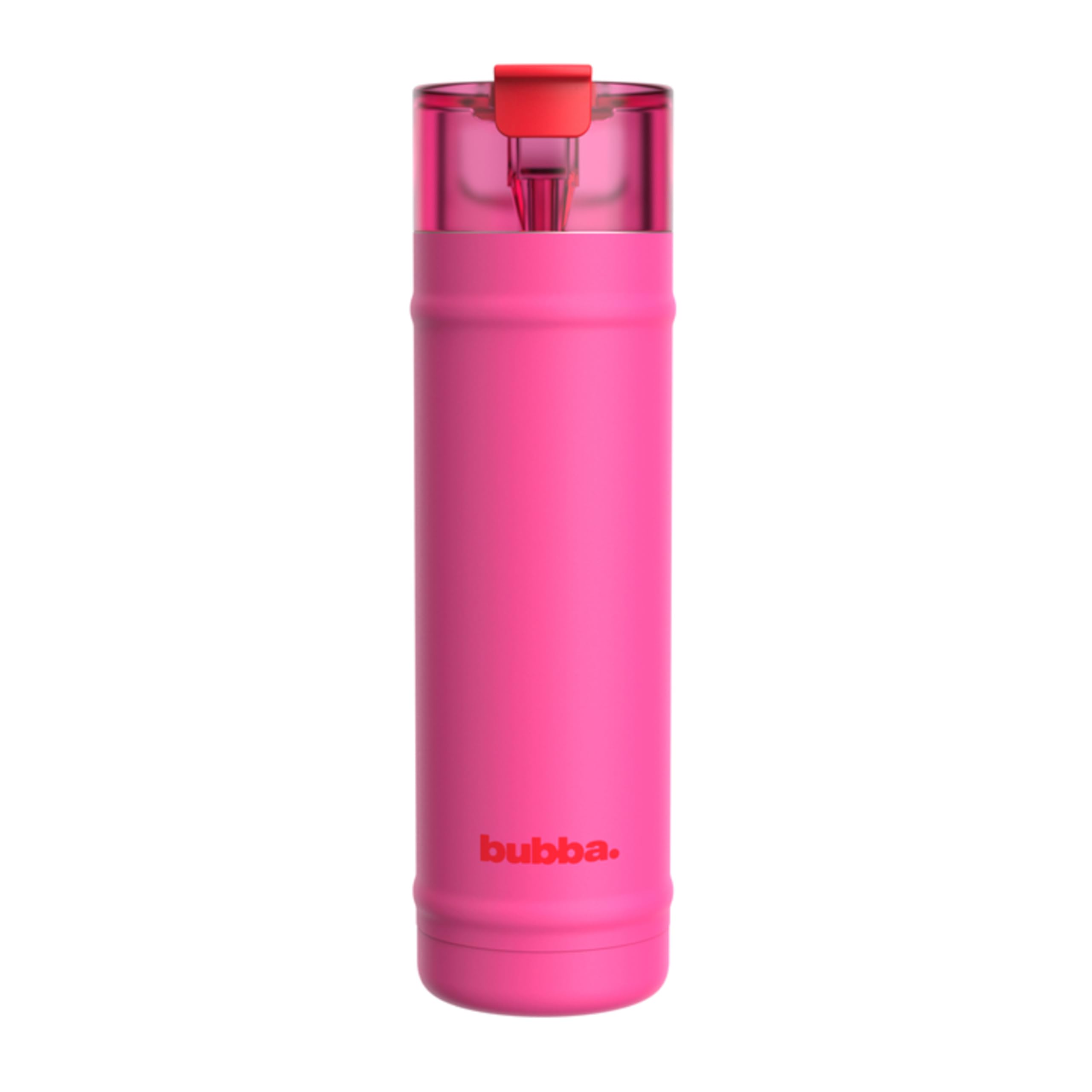 bubba 24 oz Dualsip Insulated Stainless Steel Water Bottle with Straw - Reusable, Leakproof, Lightweight, Dishwasher Safe, Lead-Free and BPA-Free, Flora Aura