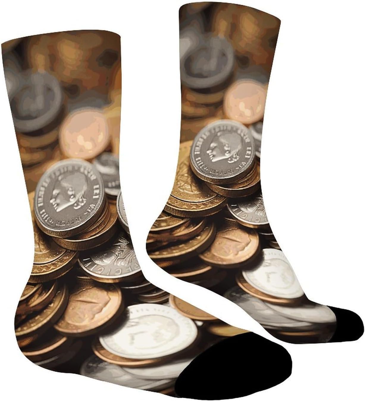 Currency Coin Compression Socks High Stocking