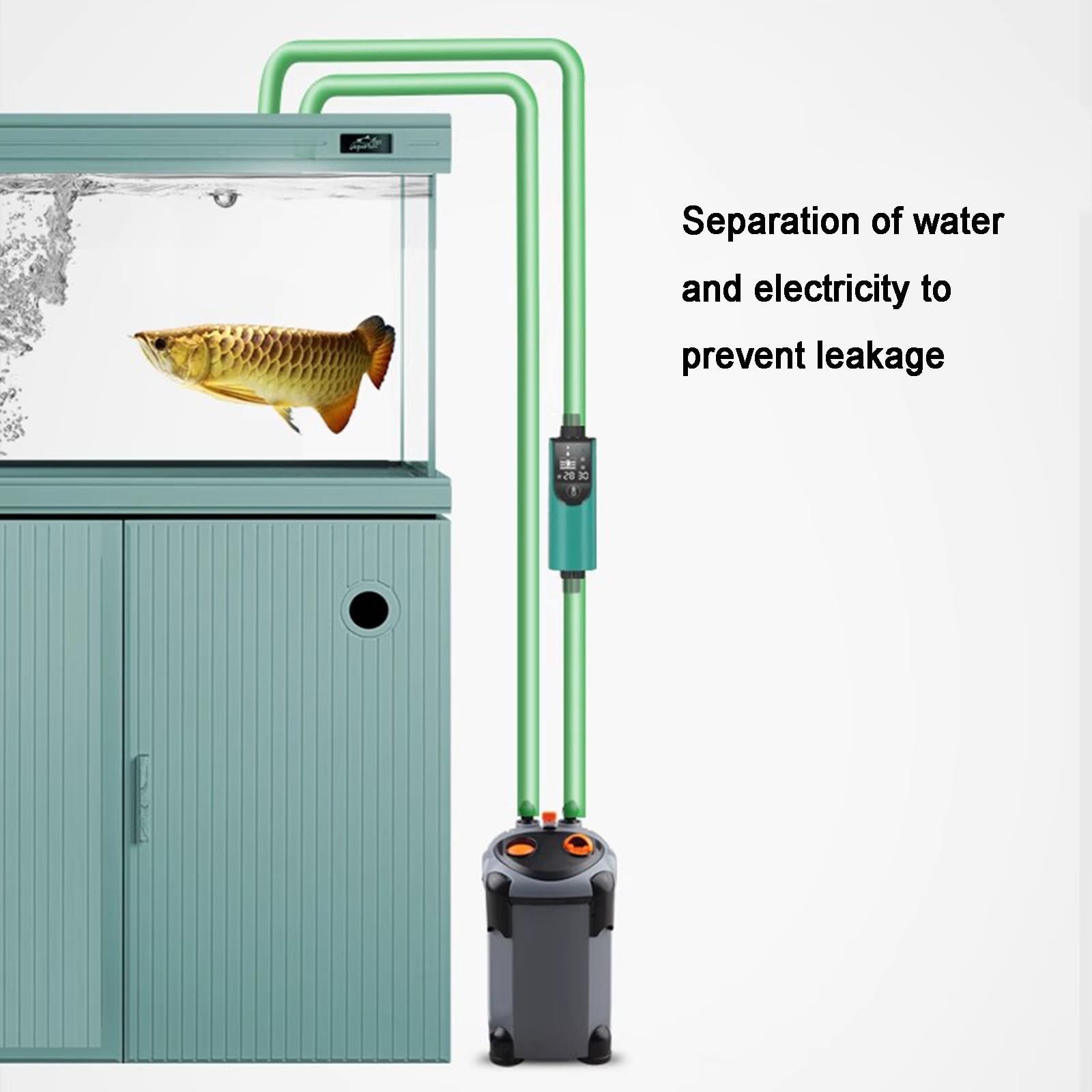 Calentador De Acuario De 500 W, Calentador Externo para Acuarios De 53-79 Galones, con LED Digital, Temperatura Ajustable, Protección contra Sobrecalentamiento, Anti-Quemaduras