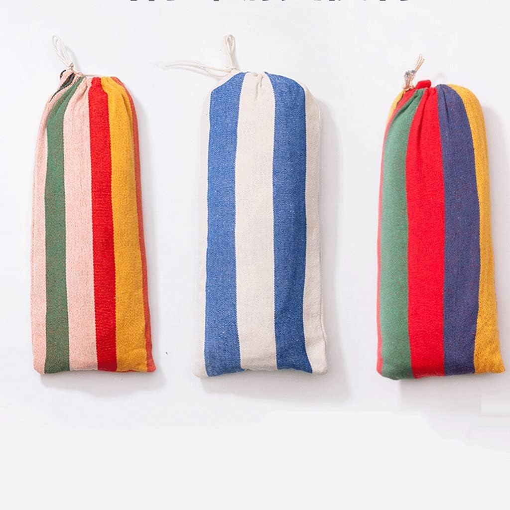 Portable Hammock, Anti-Rollover Double Hammock, Load-Bearing Capacity 661.38 Pounds, Indoor and Outdoor Camping Hammock, Foldable Mesh Hammock (Rainbow 600 kg/661.38 lb)