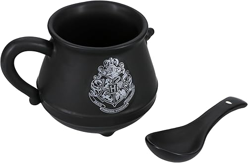 Paladone Juego de taza y cuchara de caldero de Harry Potter, cuenco de sopa de cerámica con licencia oficial para bebidas calientes, mercancía del