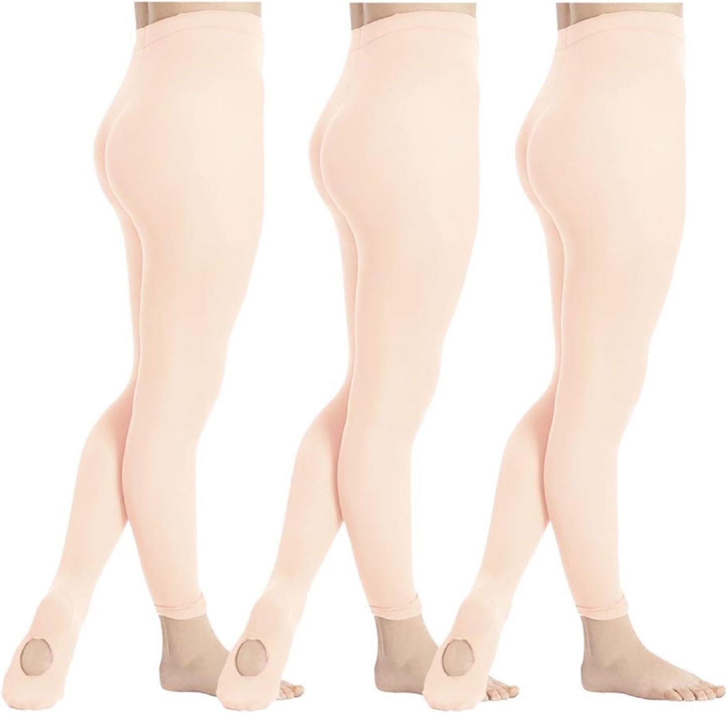 DIPUG1/2/3 Pairs Girls' Convertible Ballet Tights/Soft Transition Dance Tight(Toddler/Kids)