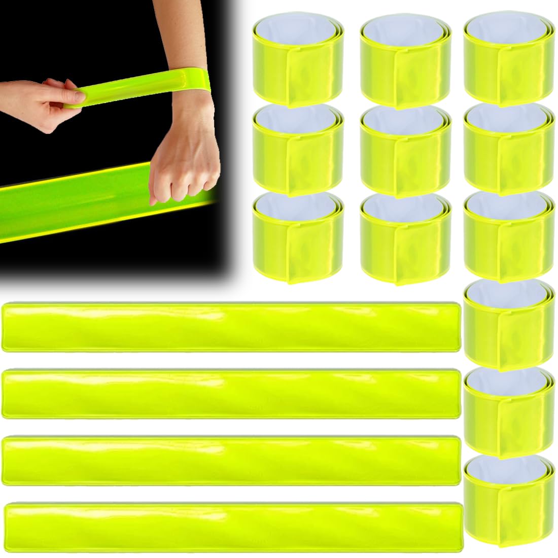 Comioke Reflektorarmbänder 8 Stück - Sicherheitsbänder Für Radfahrer & Jogger