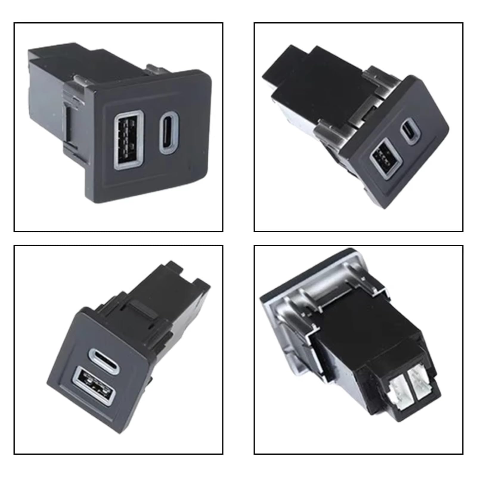 Consola Central Con Puerto USB Compatible Con VW Para T5 2009-2015 PD Coche Tipo C QC 3,0 Rápido Cargador Central Puerto USB