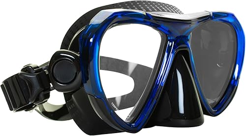 EVO Abaco - Máscara de buceo, falda y correa de silicona suave, lentes de vidrio templado y nariz de fácil agarre, buceo, esnórquel, apnea - Máscara