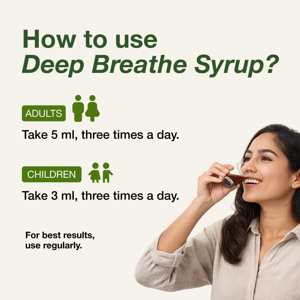 Amrith Noni Deep Breathe Liquid - 200ml | Ayurvedic Asthama Care Juice | With the goodness of Vasa, Yashtimadhu, Pippali, Kantakari, Khadira, Shunti, Maricha, Lavanga and more Herbs (Pack of 1) 2