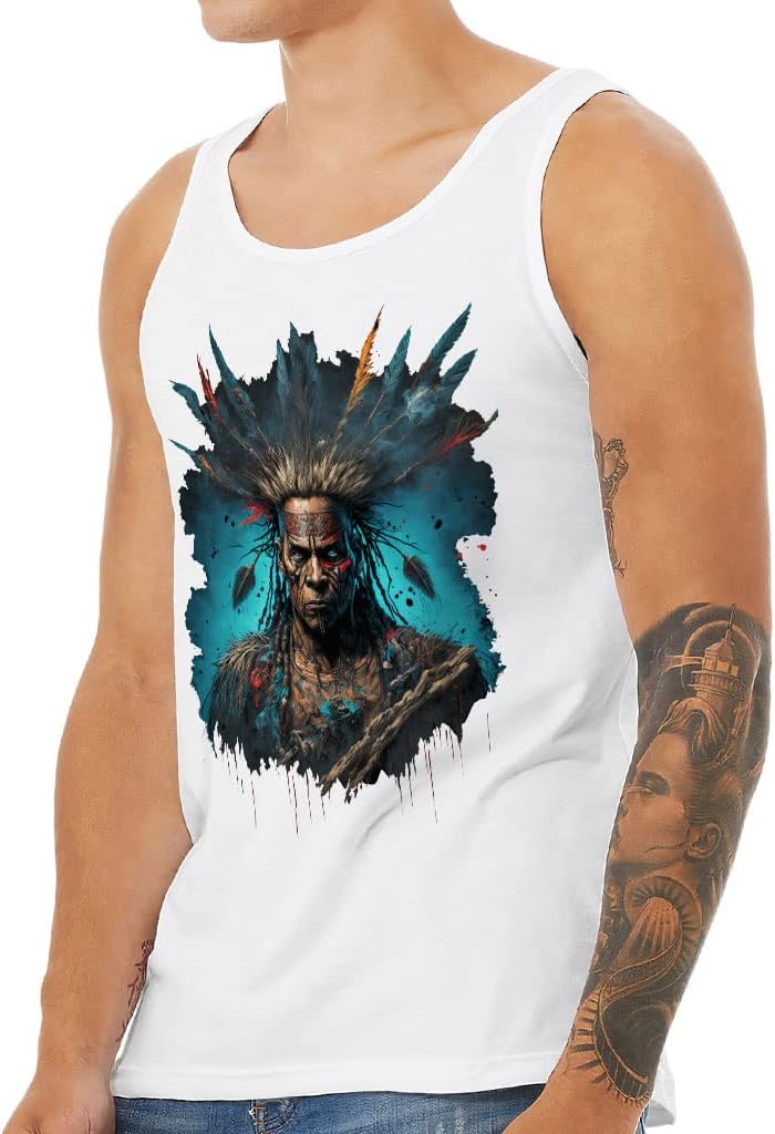 Shaman Print Tank - Cool Workout Tank - Graphic Jersey Tank