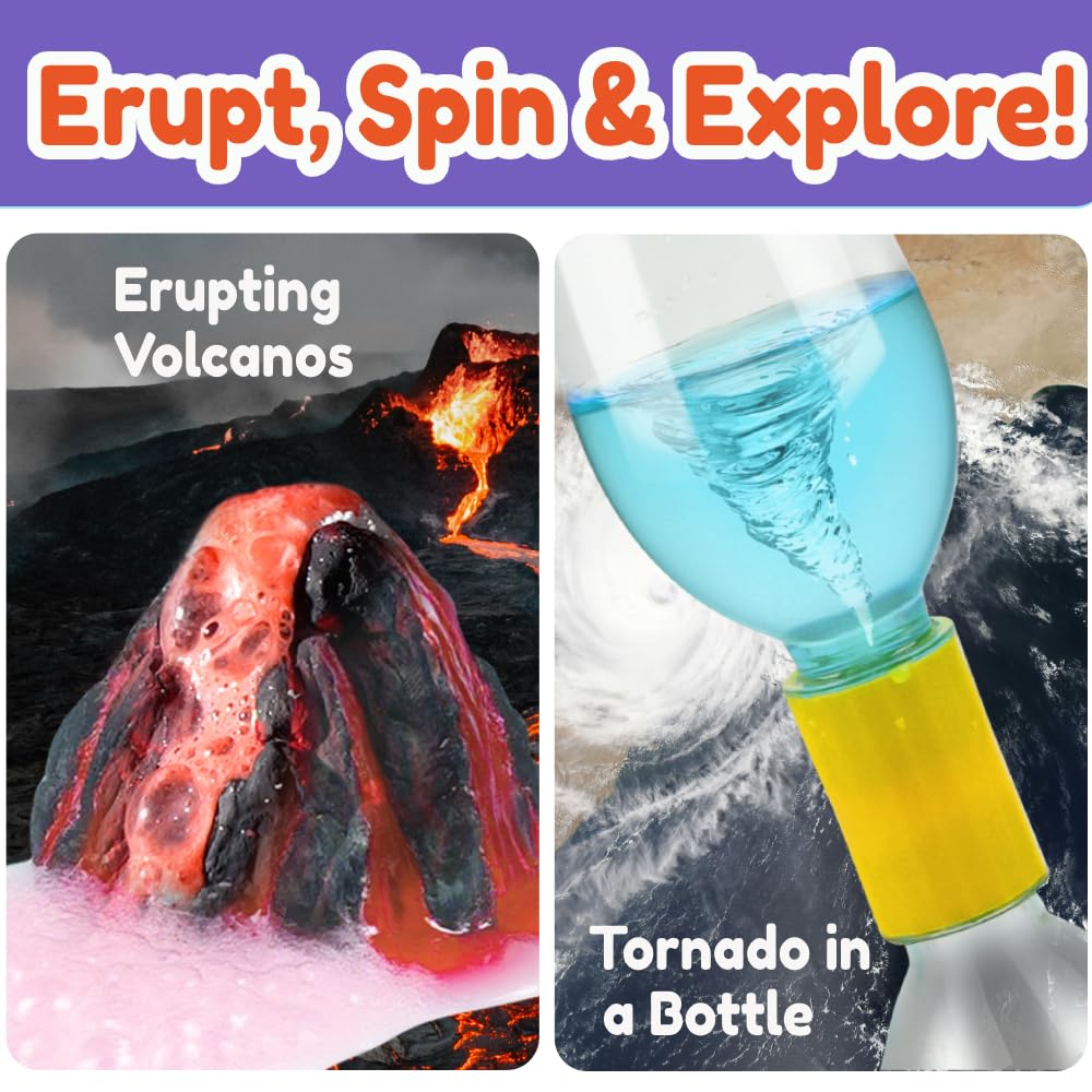 Benben - Wissenschafts-Kits für Kinder von 8-12 Jahren, Lernspielzeug mit 155 Experimenten, STEM-Spielzeug für Kinder von 6-7-8 Jahren, Geburtstagsgeschenk, Vulkanwissenschafts-Kit, Chemie-Set