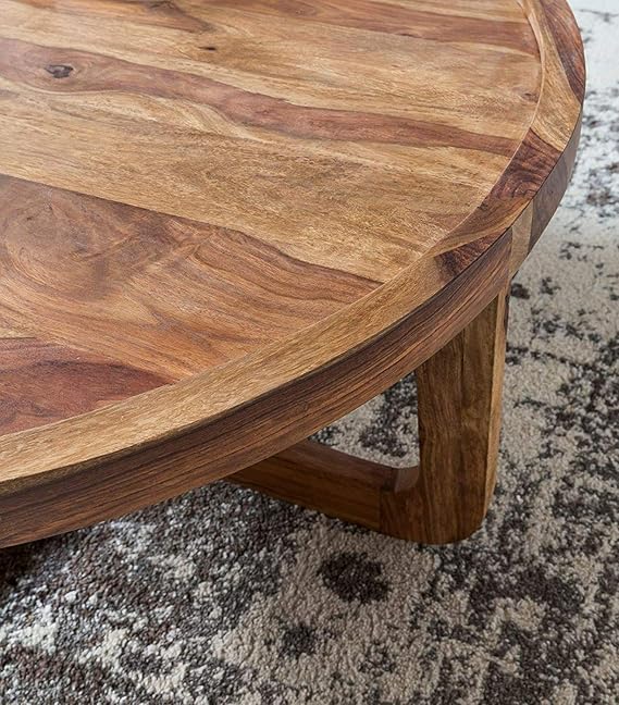 Image of Classic Royale Sheesham Wood Creation Center Table for Home & Office, PureCraft Elite Wooden Coffee Table|Tea Table|Sofa Set Table