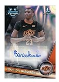 2023-24 BOWMAN UNIVERSITY CHROME PROSPECTS AUTOGRAPH REFRACTOR LAVA #BCPA-BG BRANDON GARRISON AUTO /199 OKLAHOMA STATE COWBOYS BASKETBALL OFFICIAL TRADING CARD OF NBA