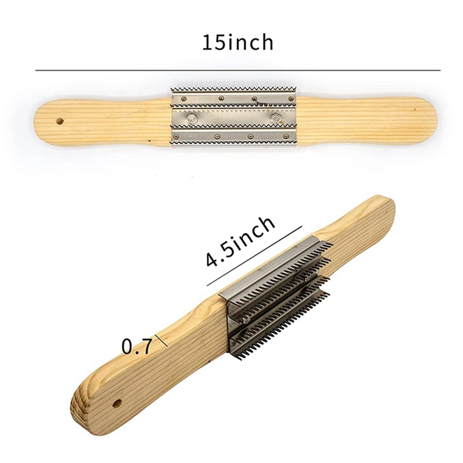 Buff Rake Wood Handle 15 Inch Buffing Rake for Cleaning Buffing Wheel Or Airway Buffing Wheel