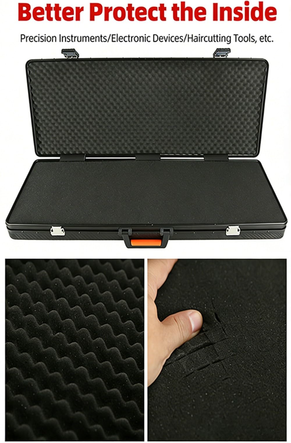 Valigetta Porta Armi Tattica 80/90/100/120 cm in ABS, Custodia Dura con Chiusura di Sicurezza, Interno Imbottito Antiurto per Fucili, Attrezzature da Pesca