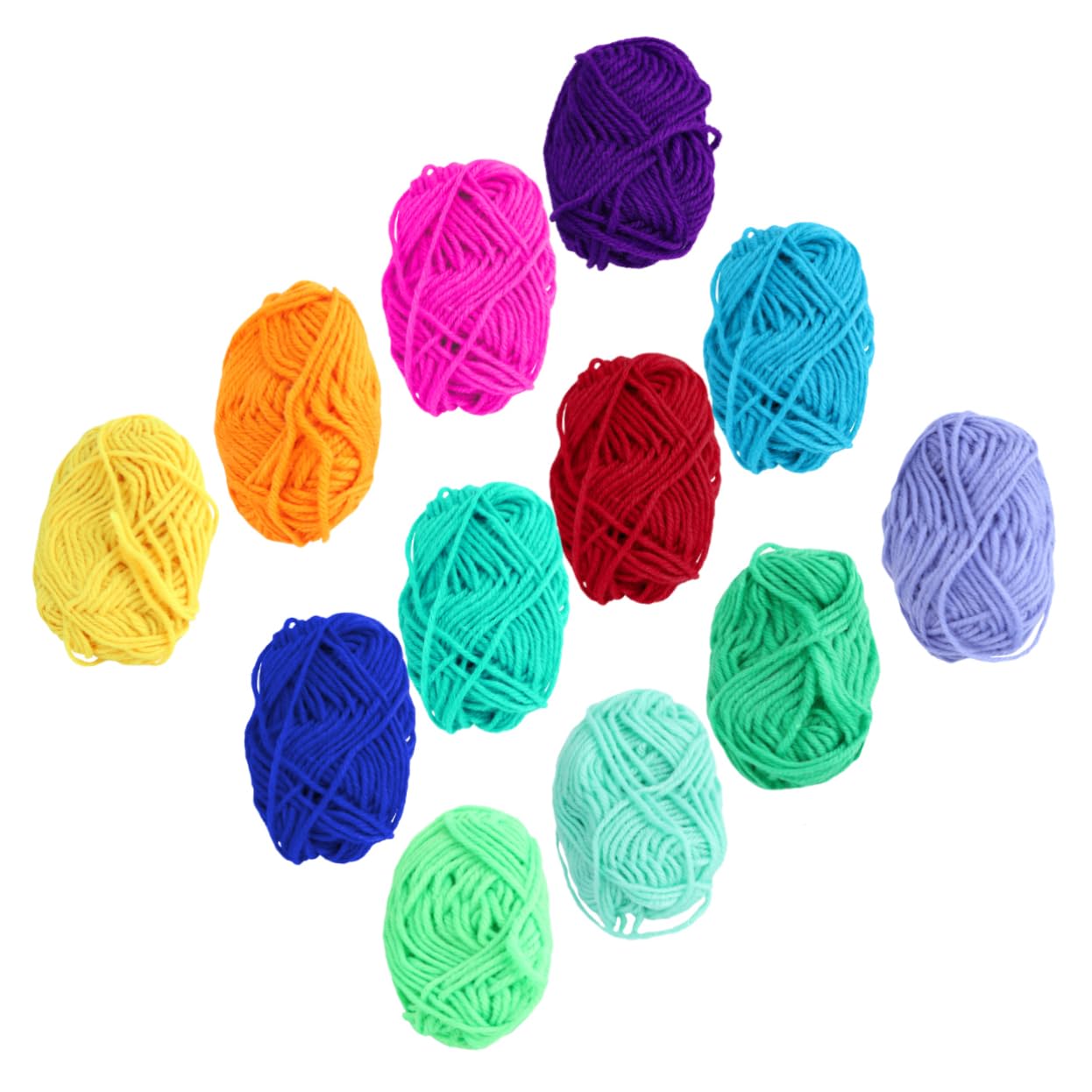 Wollgarn, 24 Stück, handgefertigtes Garn, Polyestergarn for Stricken, Polyester-Häkelgarn, weiches Strickgarn, Häkelgarn
