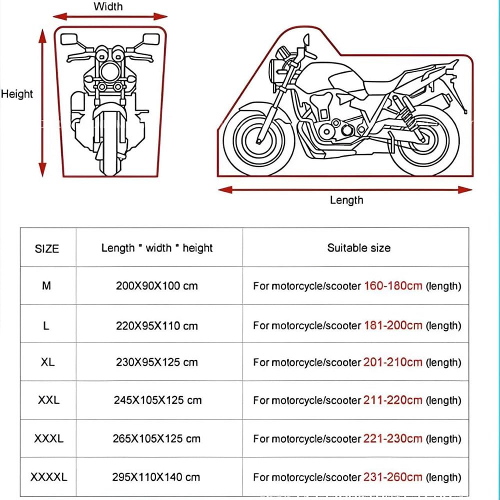 Telo Coprimoto KLSDB Per BMW R 1150 R – Copertura Portatile Impermeabile E Traspirante, Antipolvere E UV, XXL Con Borsa