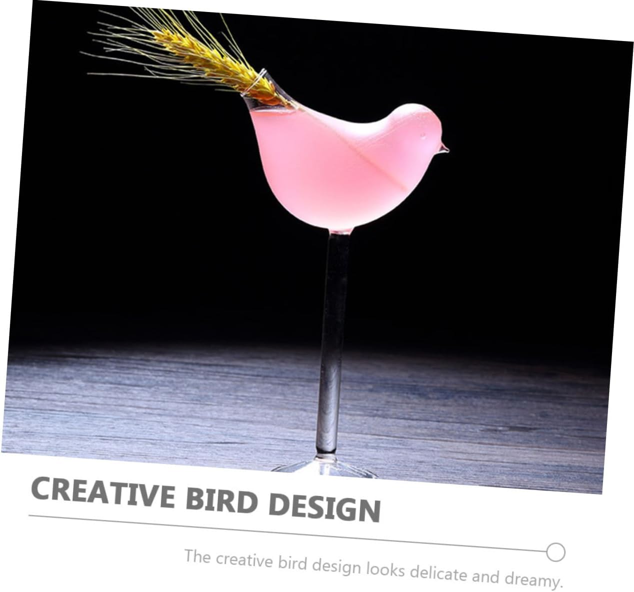 Zerodeko 3pcs Unique Bird Wine Goblets Creative Cocktail Glasses for Celebrations