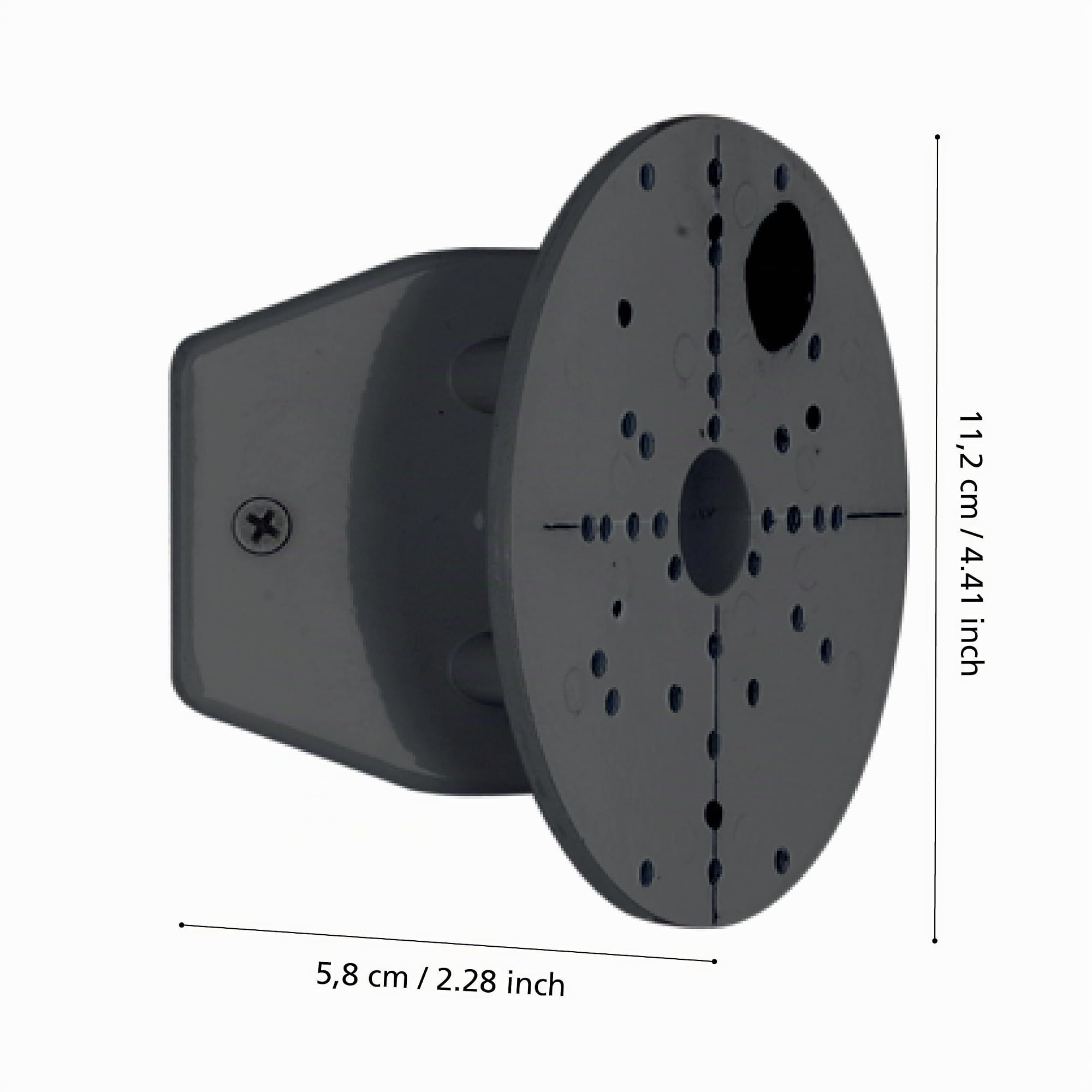 Eglo Raccordo angolare per faretti da esterno, staffa angolare in acciaio per lampade da esterno, nero, diametro 11,2 cm