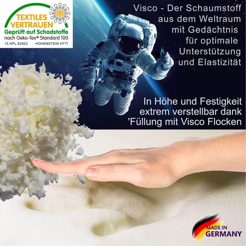 Traumreiter Seitenschläferkissen Memory Foam orthopädisches Kissen 140x40 cm verstellbar XXL Body Pillow