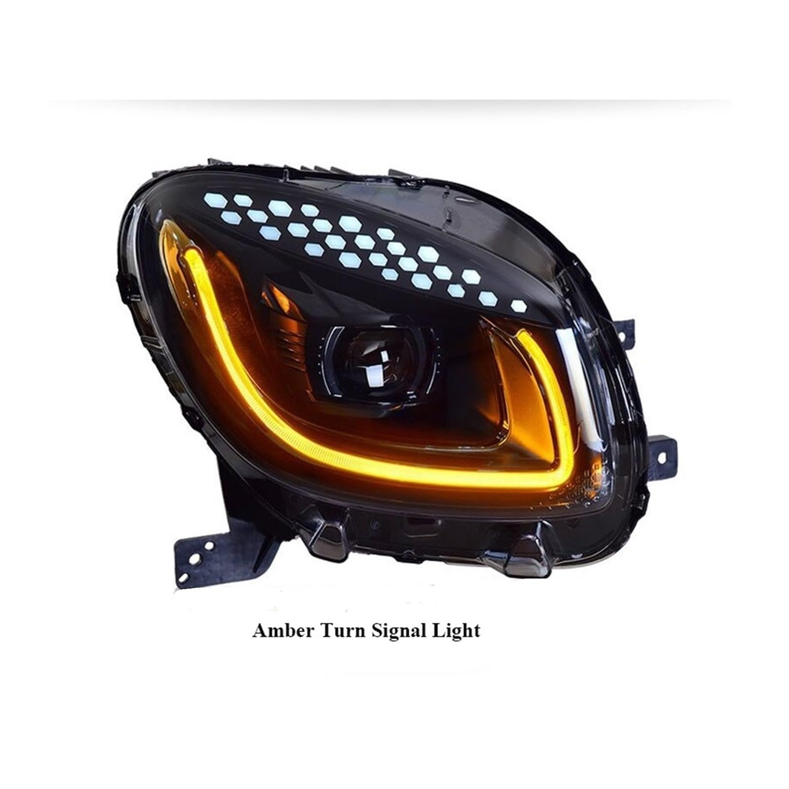 2 fari Anteriori per Auto per Benz Smart 453 Fortwo Forfour 2015-2019, Gruppo Ottico Anteriore modificato, Accessori Auto