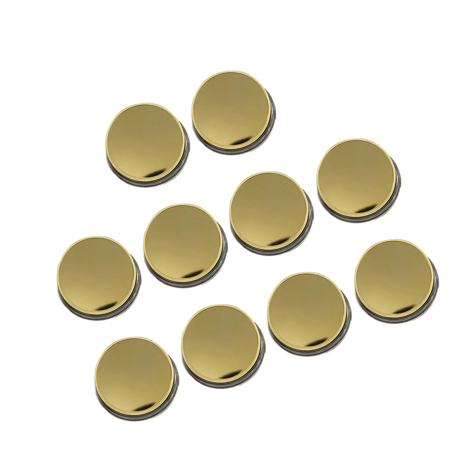 HZBB 10 Count Customizable Blanks Coin for Engraving Mirrored Finish Iron 40mm Challenge Coin Comes with Clear Holders Case Iron