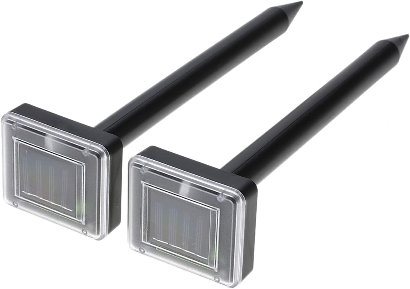 douself 2Pcs Solar Powered Sound Wave Sonic Repeller Outdoor Garden Yard Farm Mouse Gopher Rat Vole Mole Scarer Snake Rodent Pest Reject Repellent Expeller