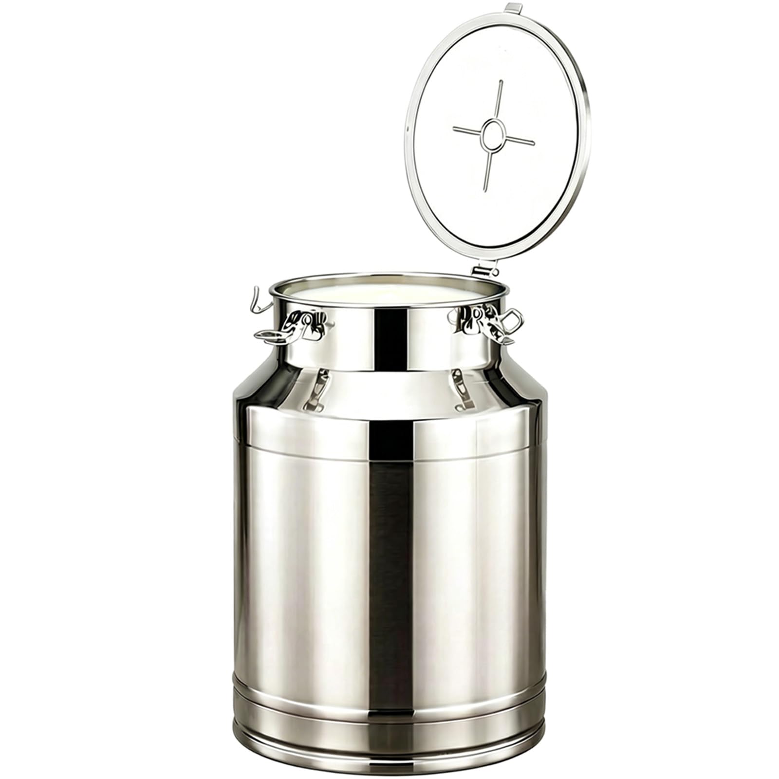 Zihpil SUS304 Grain Storage Bucket Fermenter with Adjustable Tension Lock(10L/2.6gal)