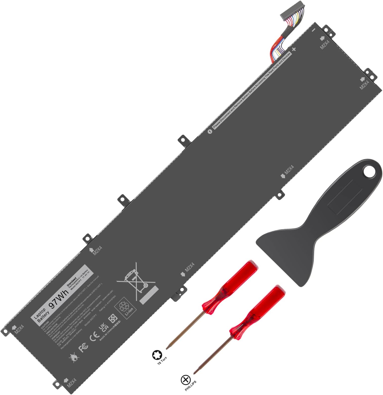 ASUNCELL97Wh 6GTPY Battery for Dell XPS 15 9550 9560 9570 7590 Precision 5510 5520 M5520 5530 Xeon E-2176M Workstation Series, 11.1V 3-Cell (Not for Laptop with SDD/HDD)