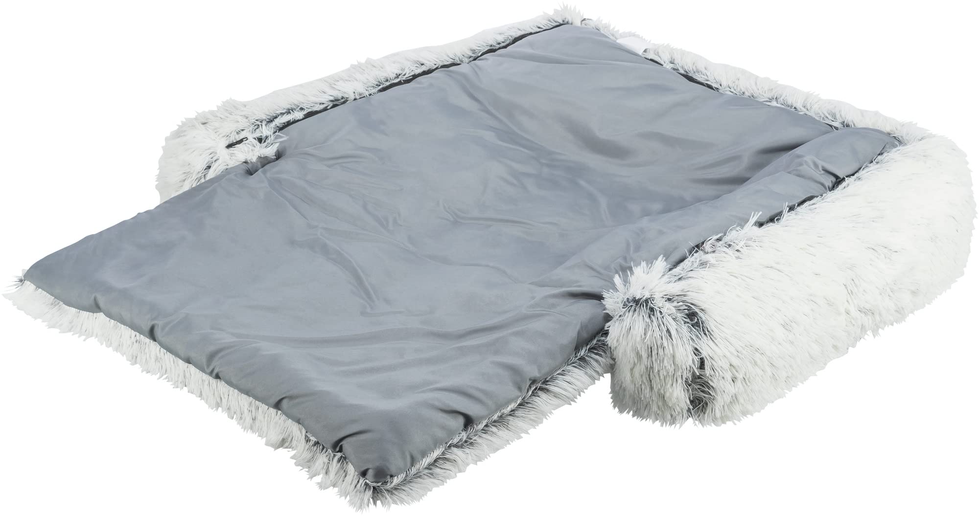 TRIXIE wasserundurchlässige und besonders kuschelige Hundedecke für die Couch Polster-SCHONDECKE Harvey, ECKIG, 70 × 90 cm, WEIß-SCHWARZ - mit abnehmbarem, waschmaschinengeeignetem Bezug - 38045